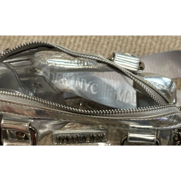 Madden NYC Clear & gray Stadium barrel bag Crossbody removable strap + handles - Picture 16 of 16